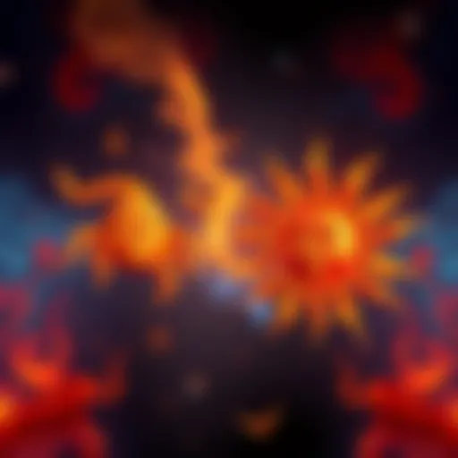 Symbols representing Rahu and Sun in astrology, illustrating their influence on marriage