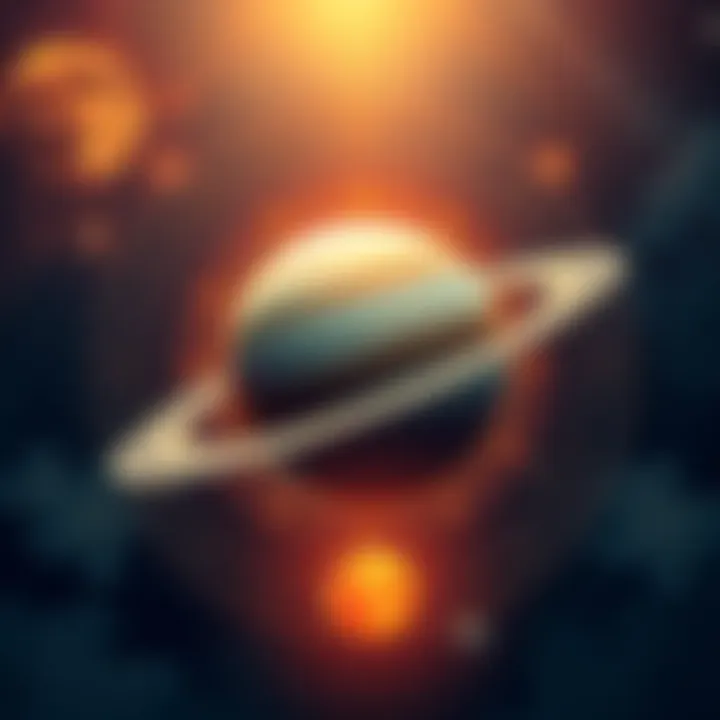 Graphic showing Saturn surrounded by symbols representing career and marriage changes