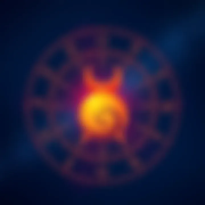 Astrological Symbols of Tarabalam and Chandrabalam Illustration showing astrological symbols representing Tarabalam and Chandrabalam alongside Nakshatras in a starry sky