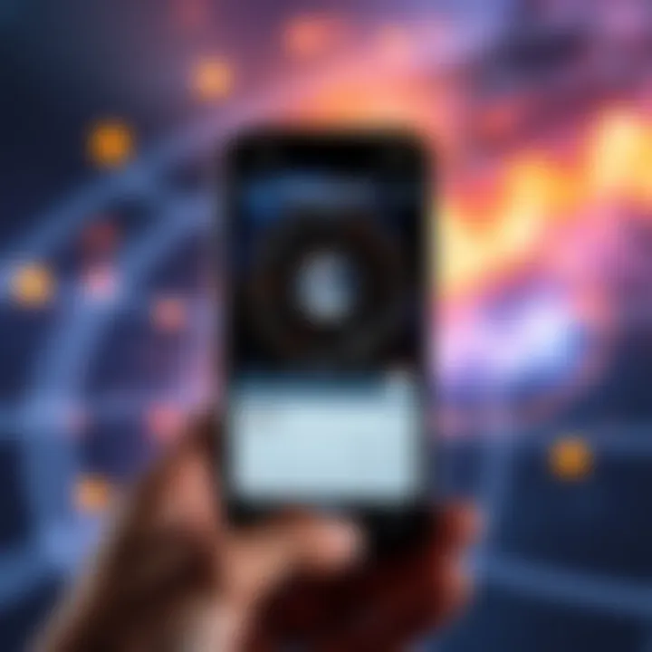 A smartphone displaying an astrology app with real-time transits and a lunar calendar