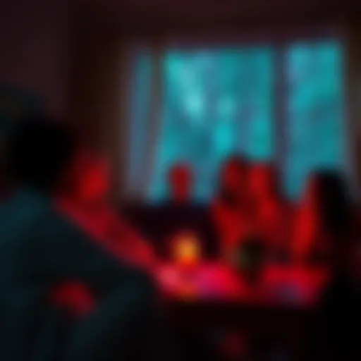 A group of people discussing their personal experiences with astrology in a cozy setting