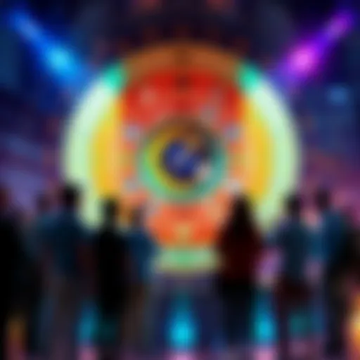 A visual of a colorful astrology birth chart with zodiac signs and planets, people discussing their experiences with astrology.