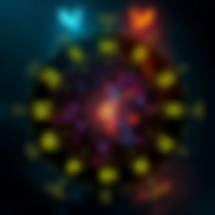 A visual representation of an astrological birth chart with zodiac signs and celestial symbols.