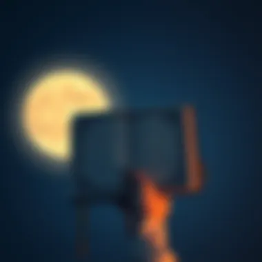 Astrology Book Cover A person holding an astrology book with a glowing moon in the background, symbolizing moon signs and self-discovery.