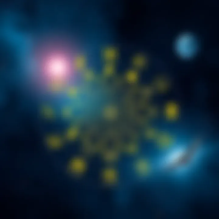 A colorful astrology chart showing zodiac signs and celestial symbols in a cosmic background.