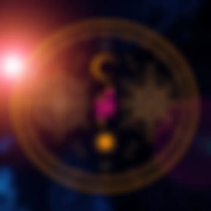 A side-by-side comparison of tropical and Vedic astrology charts with symbols and signs illustrating their differences