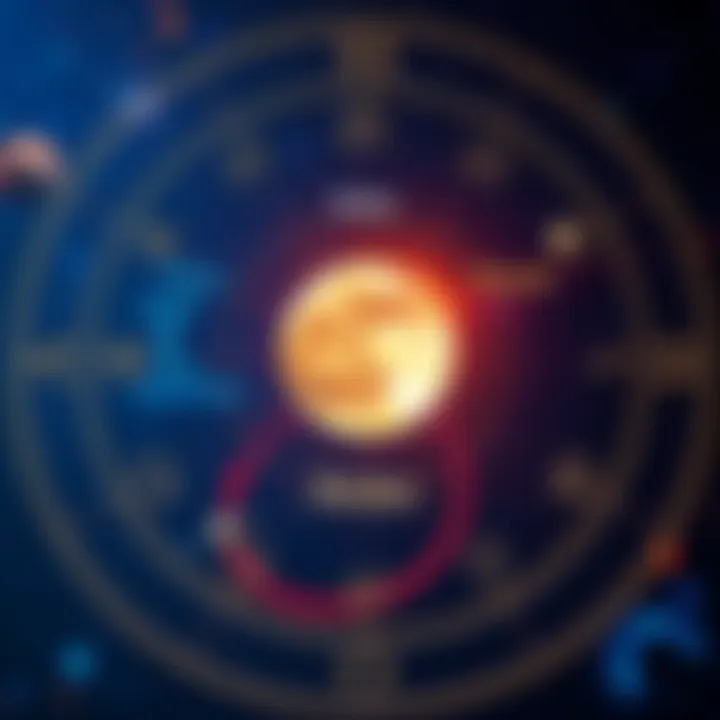 A visual representation of an astrology chart highlighting Moon in Aries and planets in Libra, showing marked discrepancies in aspects and degrees.