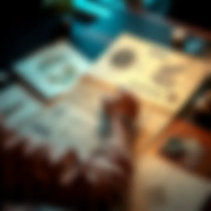 Astrology Chart Rectification A person analyzing their birth chart with astrological symbols and charts spread out on a table