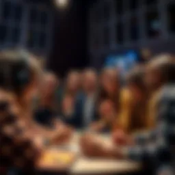 A group of people engaged in a fun astrology guessing game, discussing personality traits and astrological signs together.