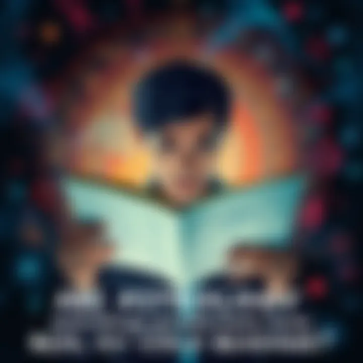 A person looking frustrated while reading their horoscope, surrounded by astrological symbols and charts