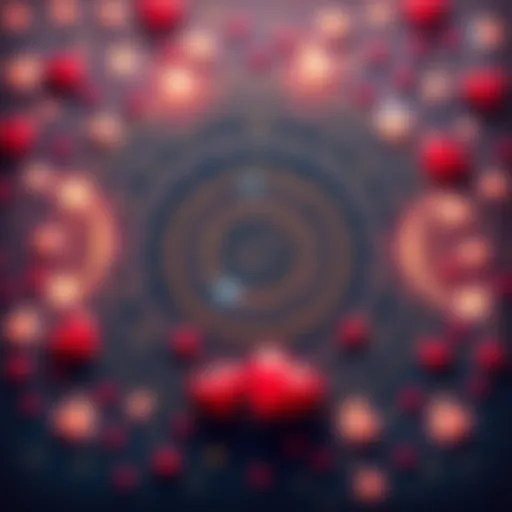 A visual representation of a birth chart surrounded by symbols of love, such as hearts and stars, indicating the connection between astrology and romantic choices.