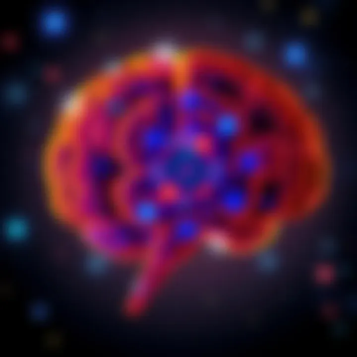 Astrological Chart and Brain A colorful astrological chart overlaying a silhouette of a human brain, symbolizing the connection between astrology and mental health.