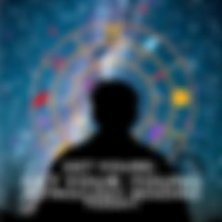 A person looking at a starry sky with zodiac signs, symbolizing a free astrology reading.
