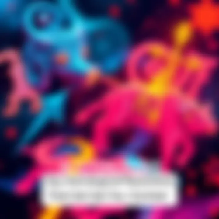 Colorful illustration of astrology symbols representing excitement, featuring Sagittarius and Taurus signs