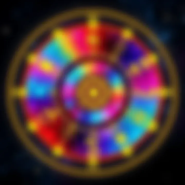 A colorful graphic showing various astrological signs arranged in a circle, symbolizing the fun of guessing zodiac signs in social interactions.