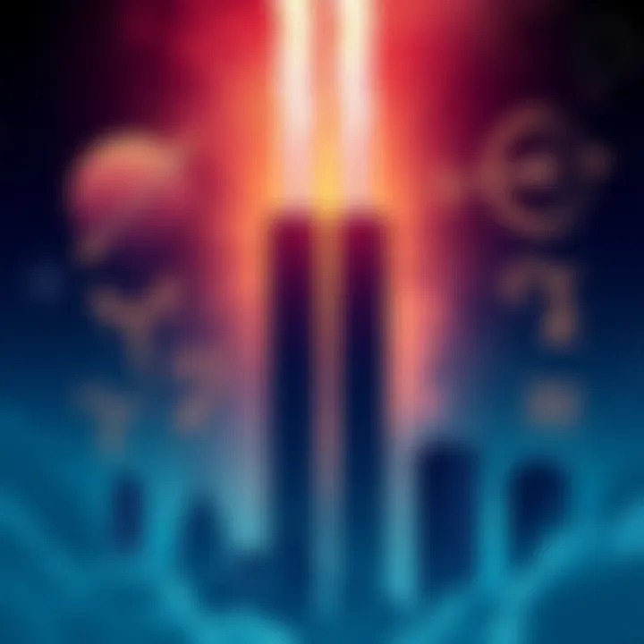 Illustration showing astrology symbols like Pluto and Sagittarius alongside an outline of the Twin Towers, reflecting the connection to 9/11