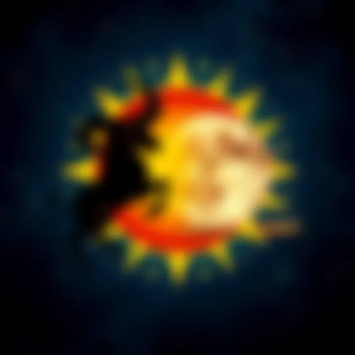 Astrology symbols representing Taurus and Libra, with a sun and moon illustration in the background.
