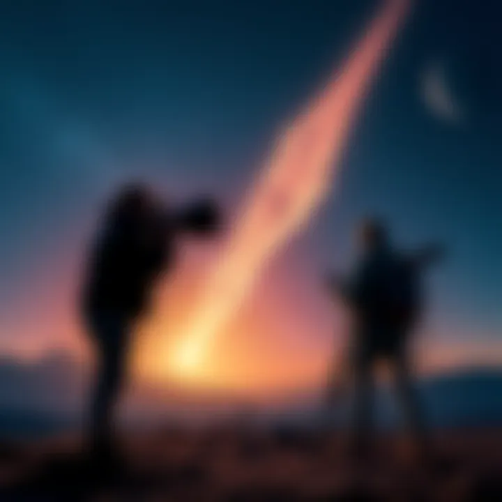 Astronomers using telescopes to study the interstellar comet 3I/ATLAS with visible CO2 activity in the background
