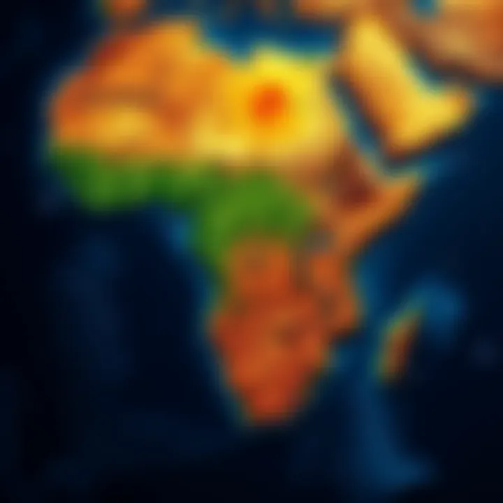 Map of Atlantis in Africa A map highlighting the possible location of Atlantis in Africa, with the Richat structure marked as its capital.