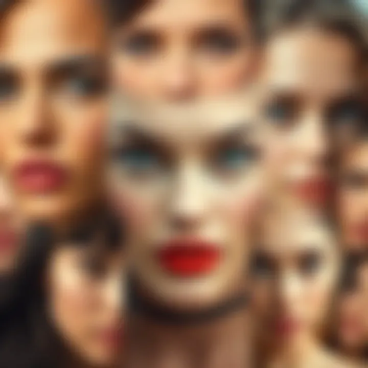 A collage of people showcasing different beauty traits and placements that enhance attractiveness