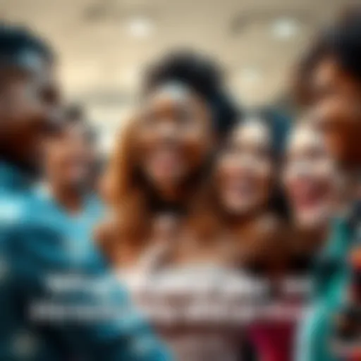 A diverse group of individuals smiling and laughing together, showcasing charm and appeal.