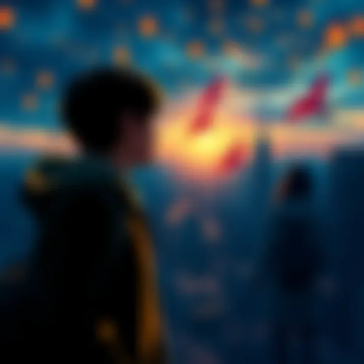 Journey Towards Authentic Relationships A person contemplating their connections amidst a backdrop of shifting relationships