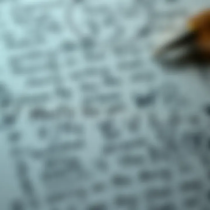 A close-up of a handwritten text with random words and symbols, indicating a piece of automatic writing that remains undeciphered, inviting interpretations from onlookers.