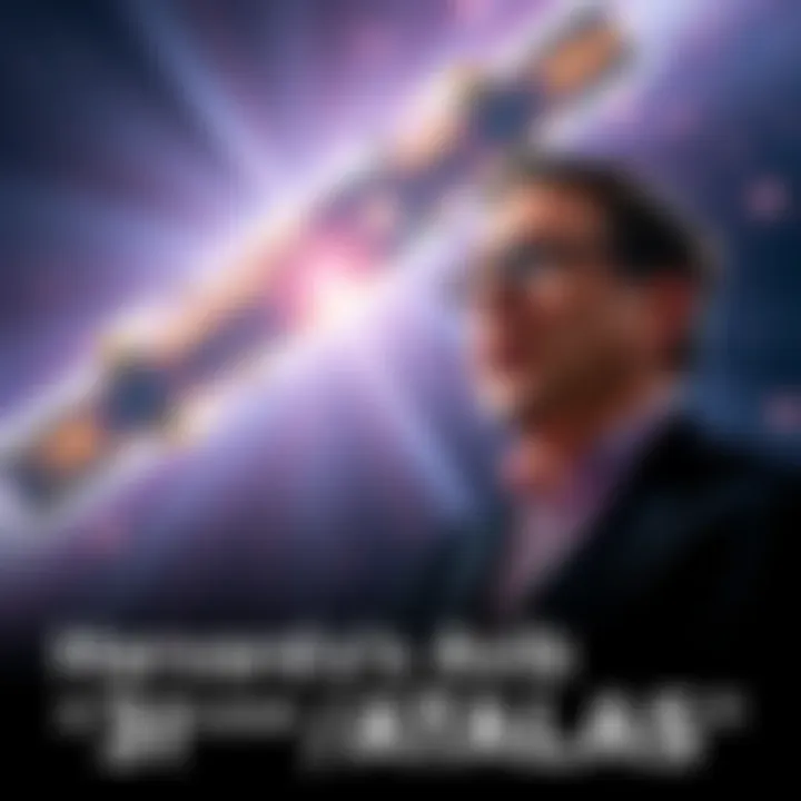 Harvard's Avi Loeb speaking about the interstellar object 3I/ATLAS, with visuals of space and stars in the background