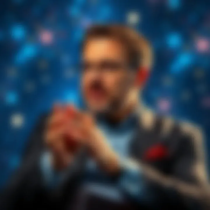 Dr. Avi Loeb engaged in discussion about the 3I/ATLAS Object in his blog, surrounded by starry space visuals.