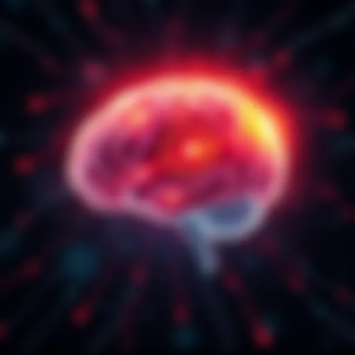 Awake Mind Illustration Illustration of a brain with a glowing section to represent the second consciousness being awake and alert