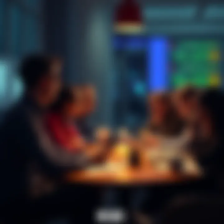 A group of people gathered around a table, sharing ideas and raising awareness about information gatekeeping and manipulation.