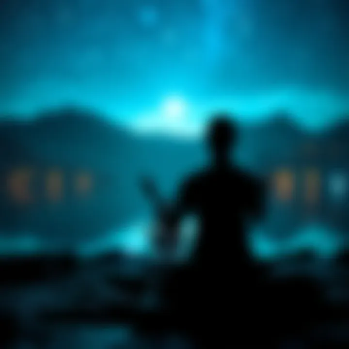 A person meditating in a serene environment, symbolizing the connection between consciousness and awareness in perceiving reality.