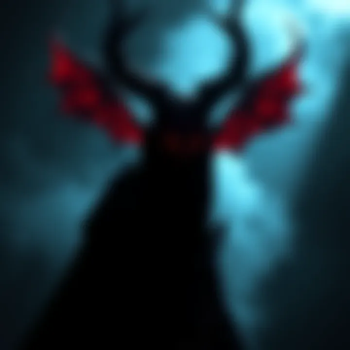 Azazel Representation A figure representing Azazel, depicted in a shadowy environment with contrasting light, symbolizing his complex nature and interpretations.