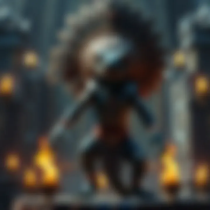 An artistic representation of an Aztec reptilian god, with intricate patterns and vibrant colors, standing in a ceremonial setting.