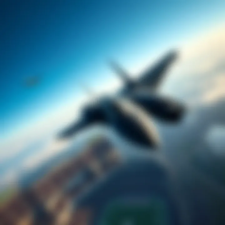 JFK Jr. piloting a B1 Lancer bomber over a packed stadium during Super Bowl LX in Santa Clara, California