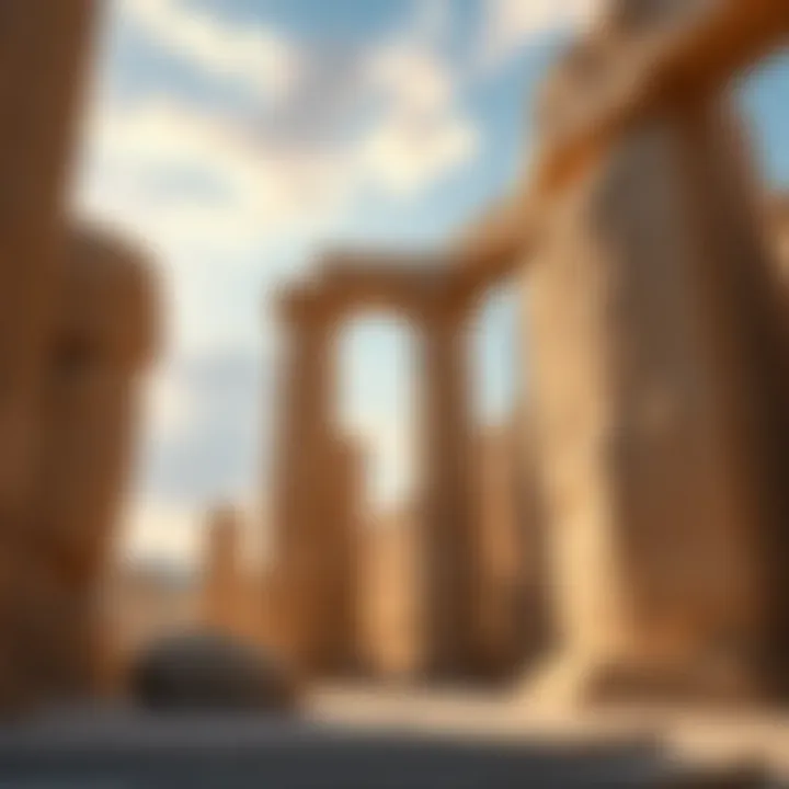 The large limestone blocks at the Roman Temple of Jupiter in Baalbek, showcasing their impressive size and construction