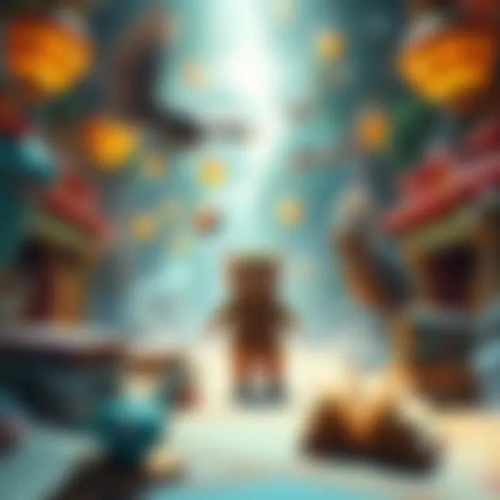 A baby shifter explores a colorful and whimsical world reminiscent of a fantastical school, with floating books and magical creatures.