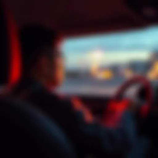 A person sitting in the back seat of a car, looking thoughtful as they reflect on their experiences.