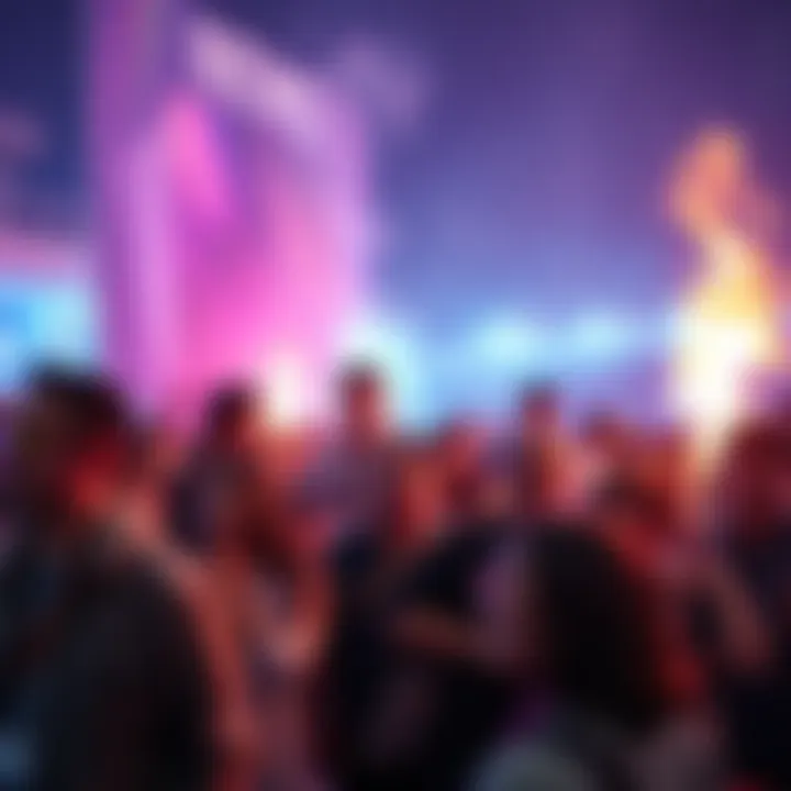 A group of people reacting in surprise to an unbelievable incident at a public gathering.