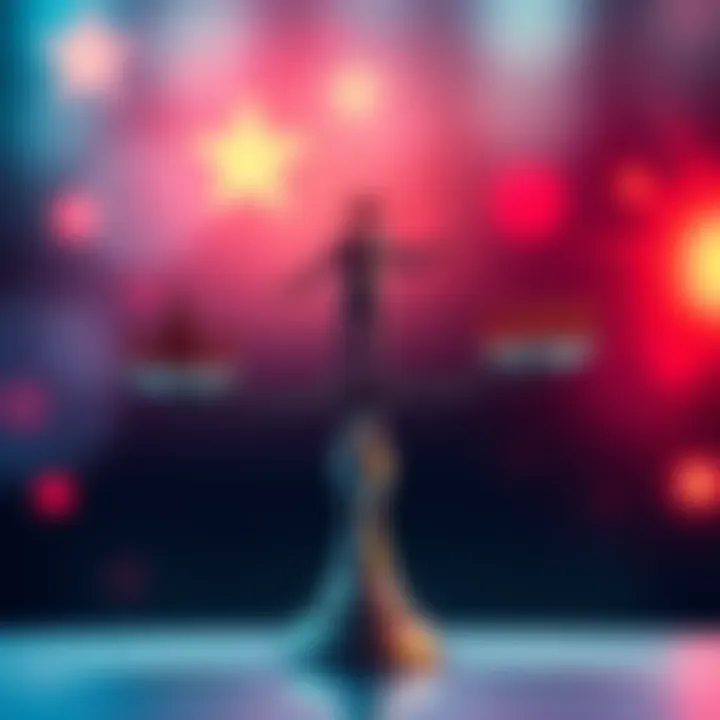 A person balancing symbols of career, money, and love on a scale