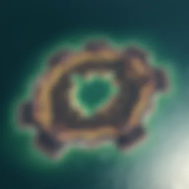 Aerial view of the Baltic Sea anomaly showing its unusual shape and surrounding water