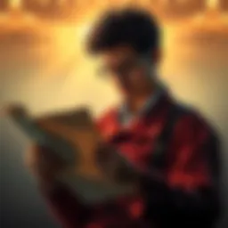 A person looking at historical documents about banking practices and usury, pondering the impact on society.