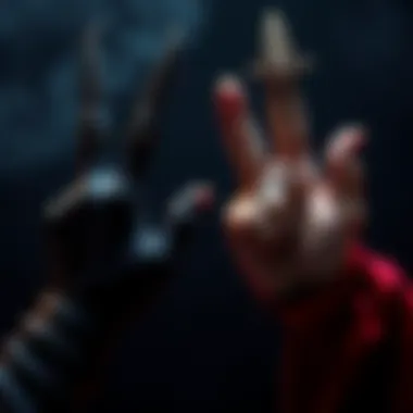 A comparison of Baphomet's hand gesture and Jesus Christ's hand sign, symbolizing spiritual and earthly connections.