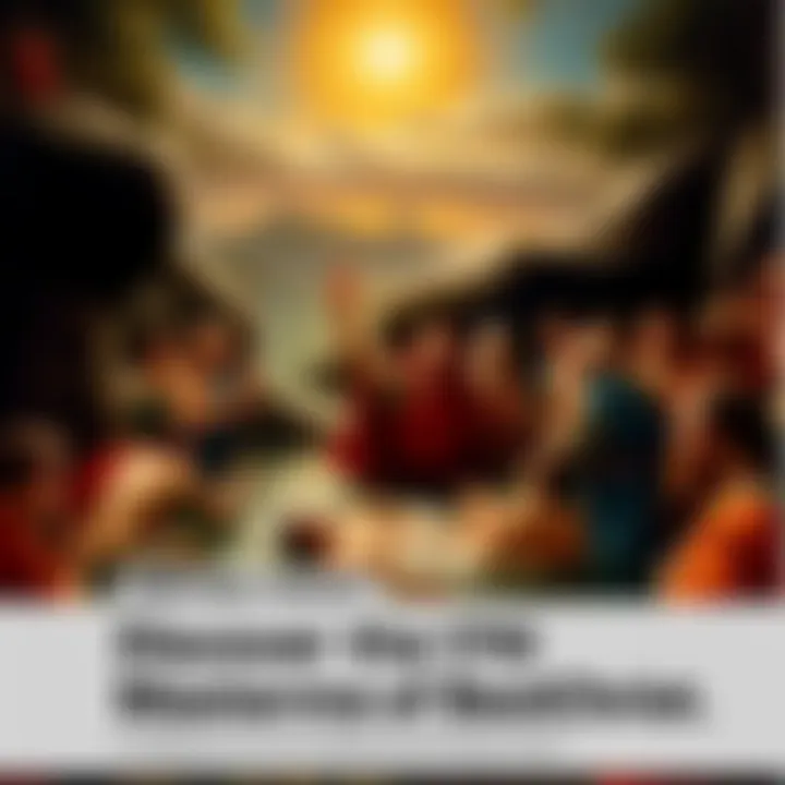 The Baptism of Christ painting from 1710, depicting Jesus being baptized by John the Baptist in a river, with people gathered around the scene.