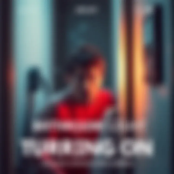 A bathroom with the light unexpectedly illuminated, showing a surprised reaction from a person nearby.