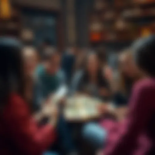 A group of beginners sitting together, smiling, and engaging in free reading sessions with tarot cards and notebooks. They are inviting questions from others.