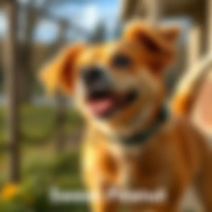 Beloved pet Sweet Peanut A happy pet named Sweet Peanut playing outside with a bright smile and a wagging tail, enjoying life with their owner.