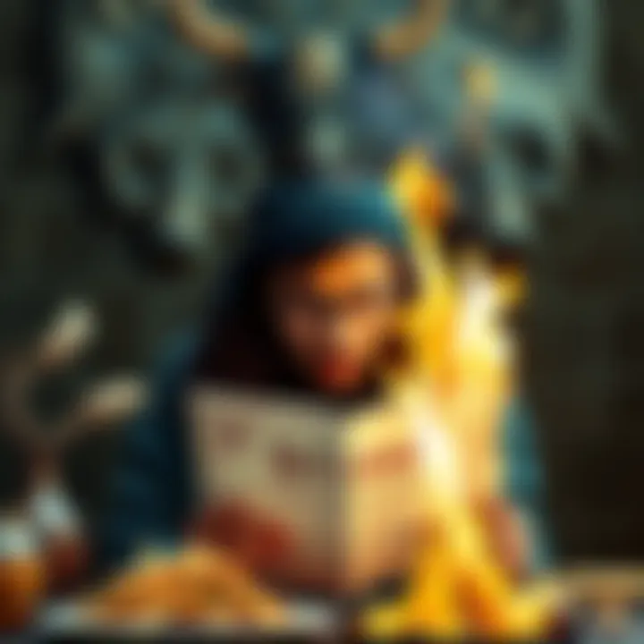A person shows frustration while reading a Beltane ritual invitation, surrounded by symbols of cultural appropriation and dietary concerns.
