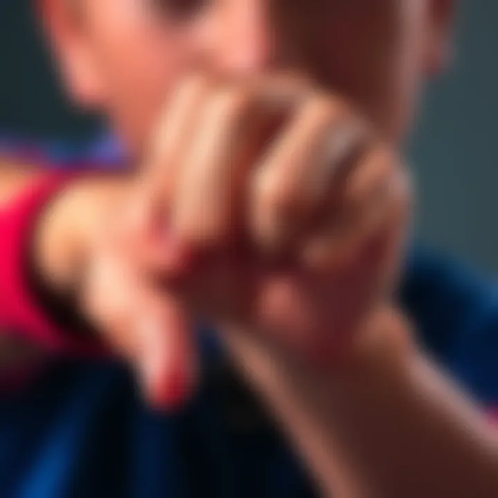 Close-up of a hand bending fingers backwards to test flexibility