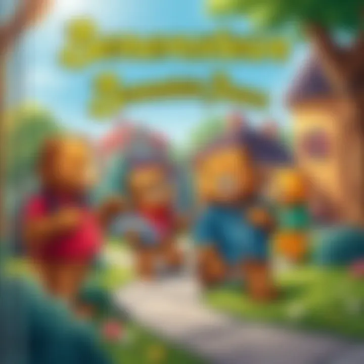 Colorful cover of a Berenstein Bears book featuring a family of bears in a friendly neighborhood setting.